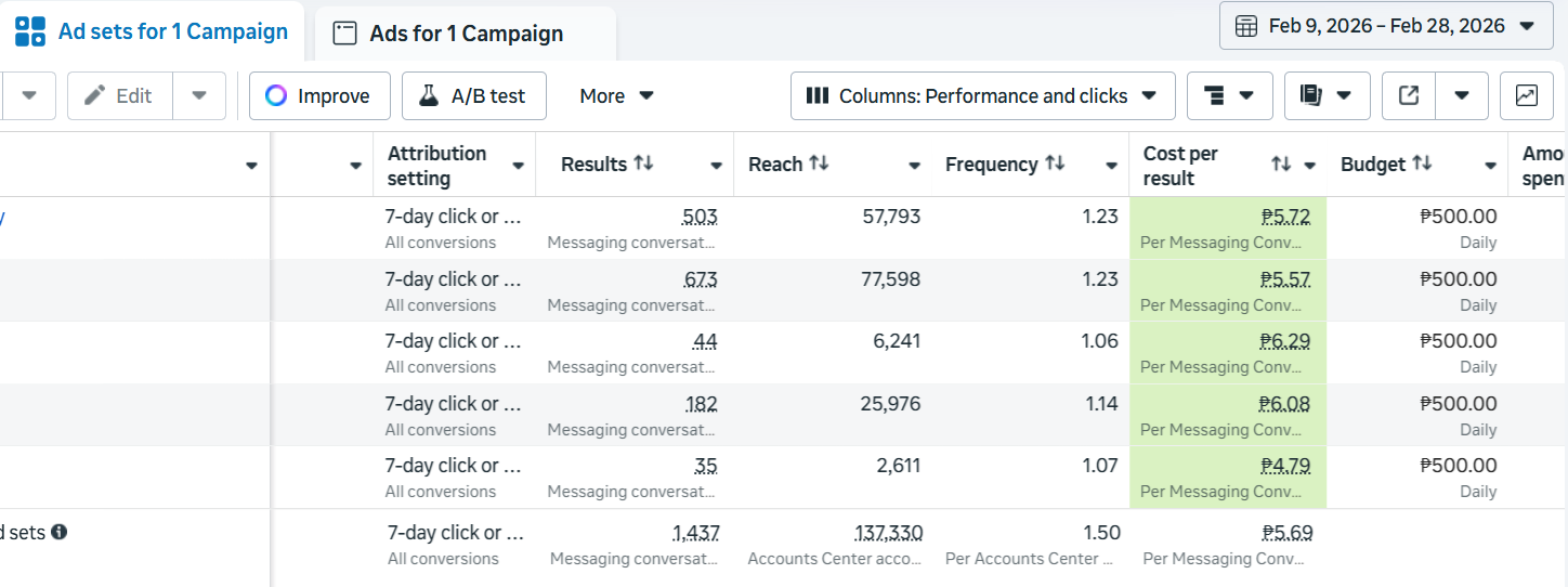 Client conversation screenshot